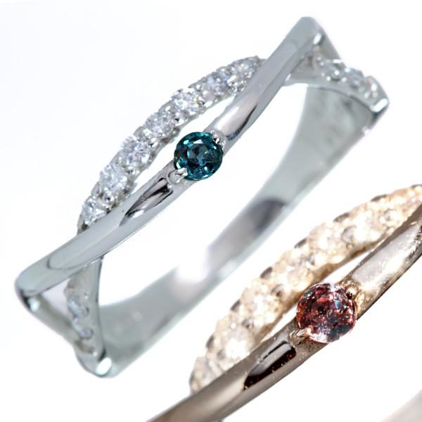 アレキサンドライト リング/指輪 0.060カラット プラチナ900 PT900  