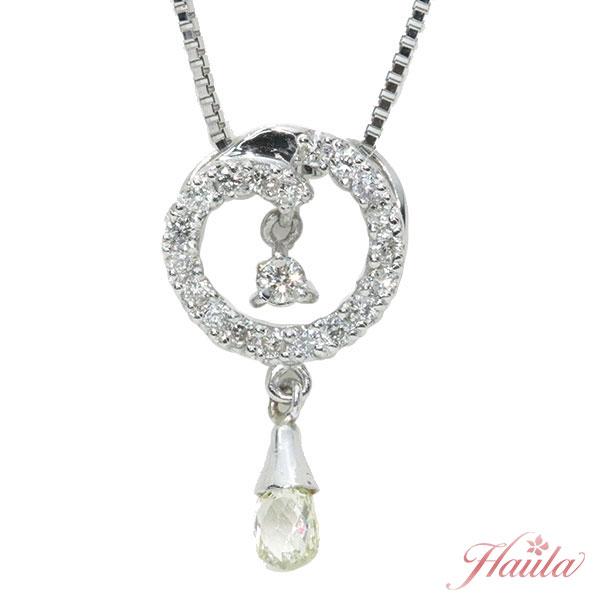 ダイヤモンド ネックレス 0.48ct PT900/PT850 ブリオレットカット  