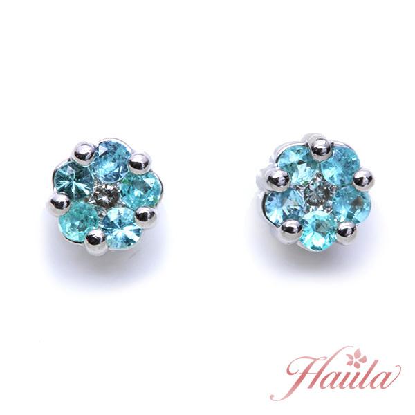 パライバトルマリン ピアス 0.16ct プラチナ900 PT900 稀少石 ネオン