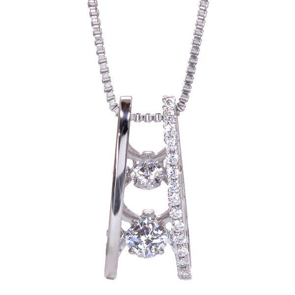Dancing Stone〔K.B〕佐藤かよ キュービックジルコニアSVネックレス正規品 PetitJewel/白・透明(ホワイト)/セレクトジュエリー・受注生産品・新品/届10/