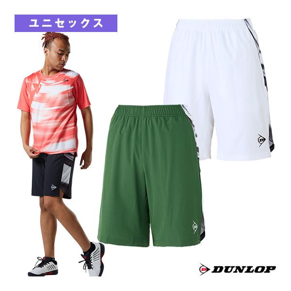 ダンロップメンズテニスゲームショーツ Mサイズ ホワイト/ブラック DUNLOP（ダンロップ） テニスウェア『メンズ/ユニ』 ゲームショーツ