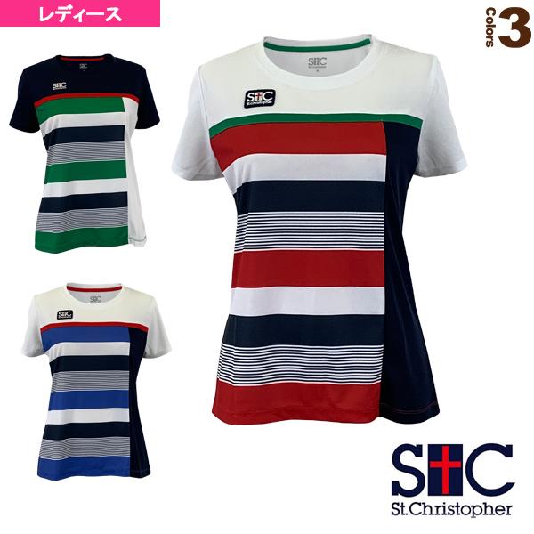 セントクリストファー テニス バドミントンウェア レディース ボーダーゲームシャツ レディース Stc Bkw2181 Stc Stc Bkw2181 テニス バドミントン Luckpiece 通販 Yahoo ショッピング