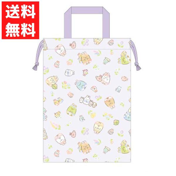 新入学　すみっコぐらし総柄シリーズ！お名前タグ付き♪2024入園入学総柄バッグシリーズシューズバッグにも使える縦型巾着です。内側に名前が書けるプリントネームが付いています。原産国：中国本体サイズ：【単位：mm】Ｗ250×H335※折りたたん...