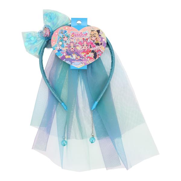 まなこさま専用プリティカチューシャ水色 名探偵プリキュア PRイヤリング付カチューシャ ブルー リボン キラキラ