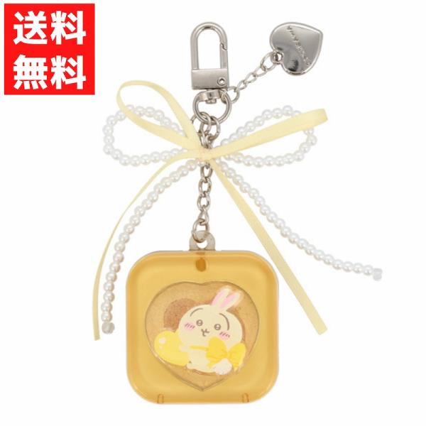 ちいかわ  うさぎ  CWキーリングコスメパレット 2色ハイライト 4色アイシャドウ ハートチャーム付き サテンリボン バッグチャーム