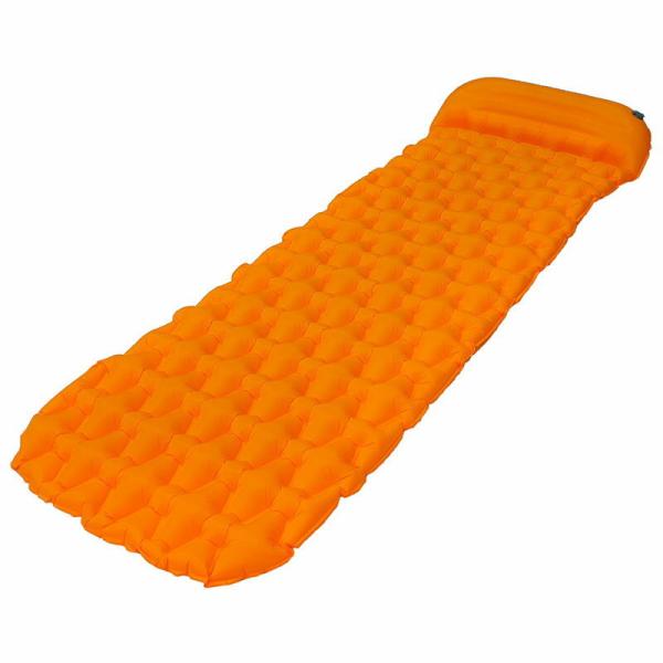 枕付き快適スリーピングパッド　5個販売　防水袋付　空気入れ付属　寝袋用マット