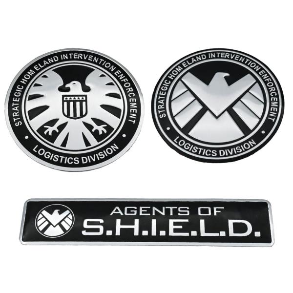 【並行輸入品】Kaolituis カーバッジデカール S.H.I.E.L.D. バッジ 3D アルミニウム合金 サークル 車 オートバイ エンブ