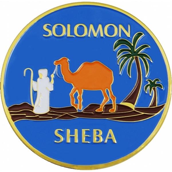 【並行輸入品】Queen of The South Solomon Sheba Symbol Round Car Emblem [Blue