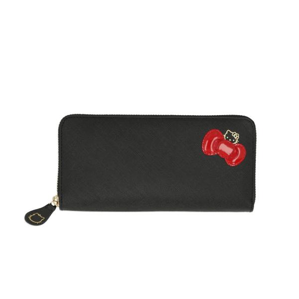 ☆ BLACK HELLO KITTY 長財布 キティ 財布 レディース ラウンド