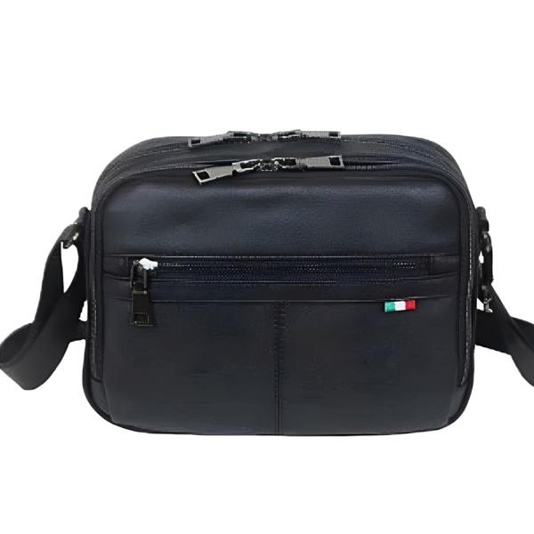☆ ブラック ☆ BURNINGSTAR 合皮ショルダーバッグ 横型 ショルダーバッグ メンズ 斜めがけ かっこいい 小さめ ショルダーバック