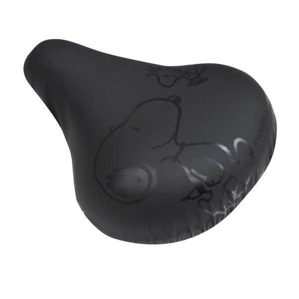 他サイト： ☆ pe016.BIGスヌーピーフレンズBK サドルカバー 防水 おしゃれ 大型 一般 ママチャリ キズ隠し 汚れ防止 デザイン ディズニー かわいいの商品画像