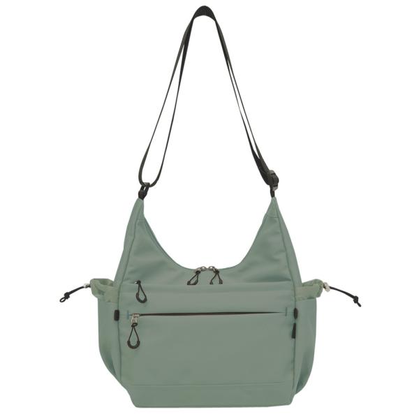 ☆ ミントグリーン ☆ 隠しジップ10ポケットショルダー LRM バッグ CMK-1120 ショルダーバッグ ショルダーバック 斜めがけバッグ