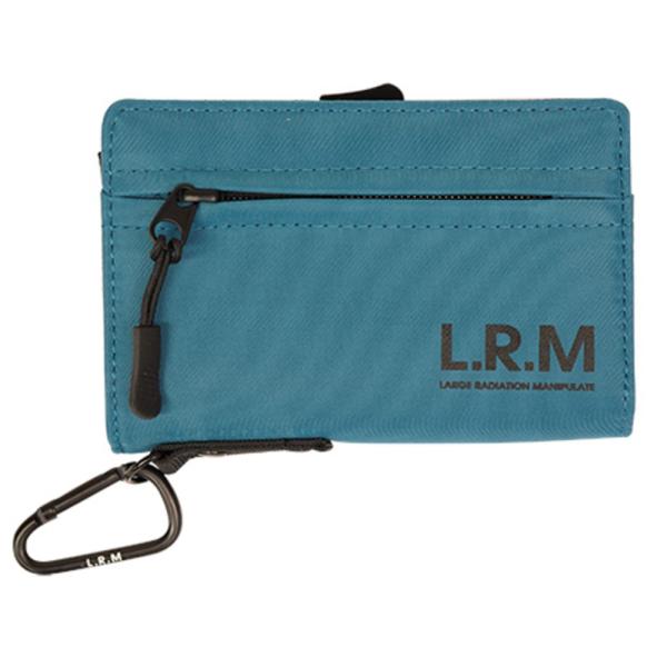 ☆ スカイブルー ☆ L.R.M ナイロン隠しジップミドル財布 lrm 財布 CMK23-0964 ミニ財布 折りたたみ財布 ミドルウォレット ファスナー