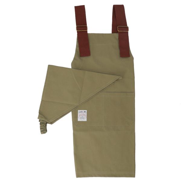 ☆ KHAKI ☆ FABORIファボリカバーオールキッズエプロン fabori エプロン キッズ キッズエプロン 子どもエプロン 子供エプロン