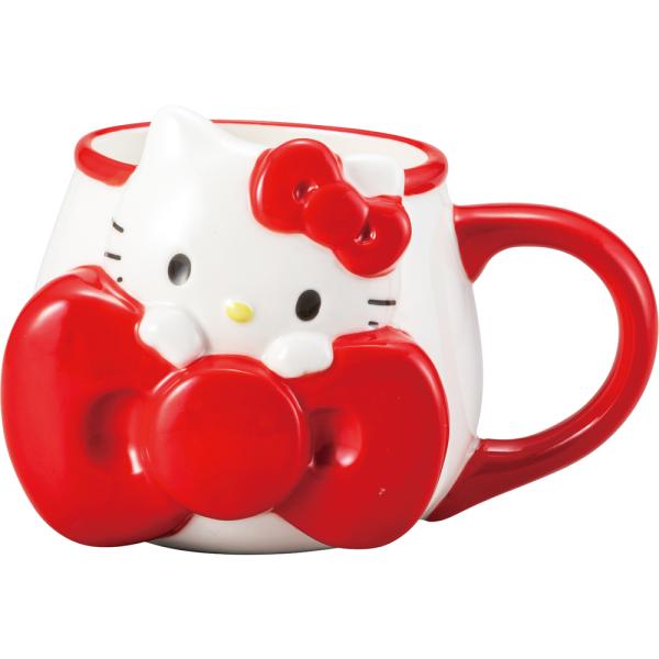 ハローキティ フェイスグッズ 3点セット クッション・マグカップ ☆ エッジ―ハローキティ キャラクター フェイスマグ マグカップ 可愛い