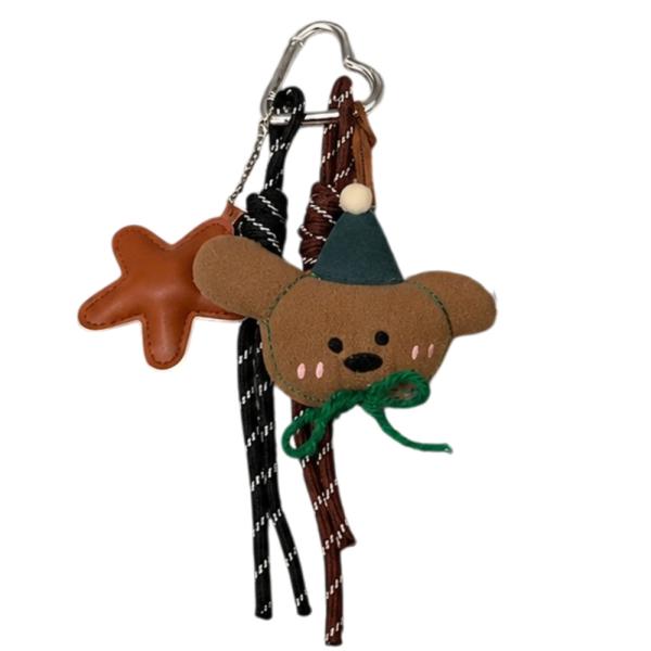 ☆ C ☆ バッグチャーム キーホルダー ぬいぐるみ クマ かわいい バッグアクセサリー チャーム バッグチャーム パラコード キーホルダー