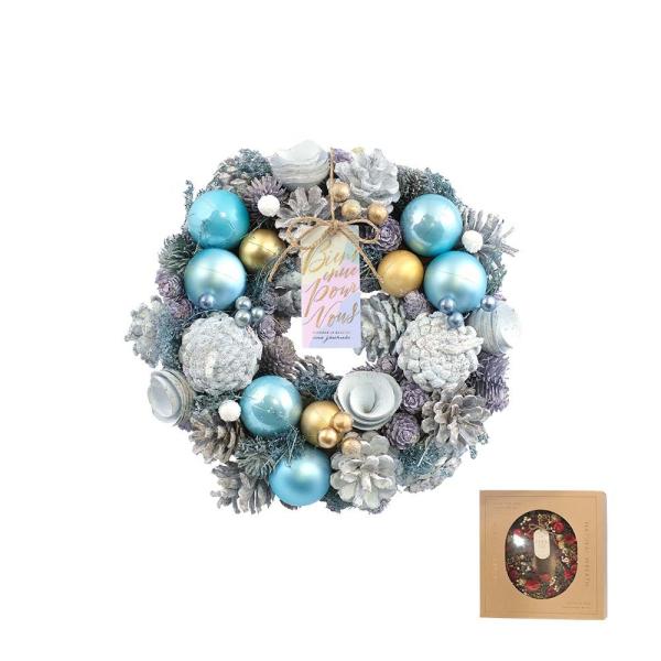 ☆ マカロンブルー ワンカラーリース M リース 玄関 Mサイズ