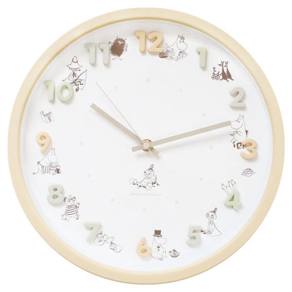 ☆ ムーミン/ベージュ キャラクター アイコンウォールクロック