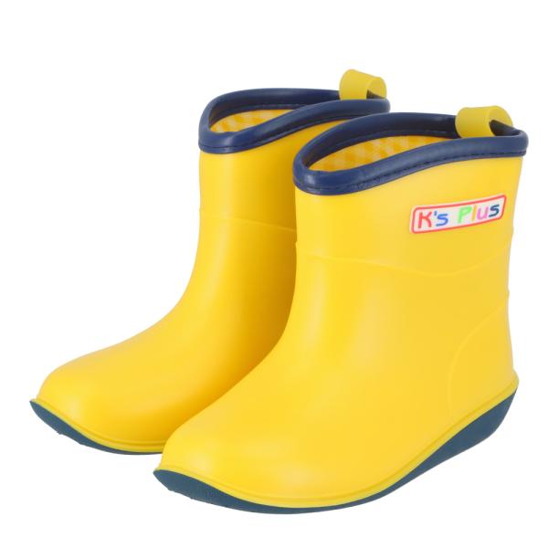 ☆ YELLOW ☆ 14cm レインブーツ キッズ ショート 通販 キッズレインブーツ レインシューズ キッズレインシューズ 子供靴 長靴 雨靴 Ks Pl