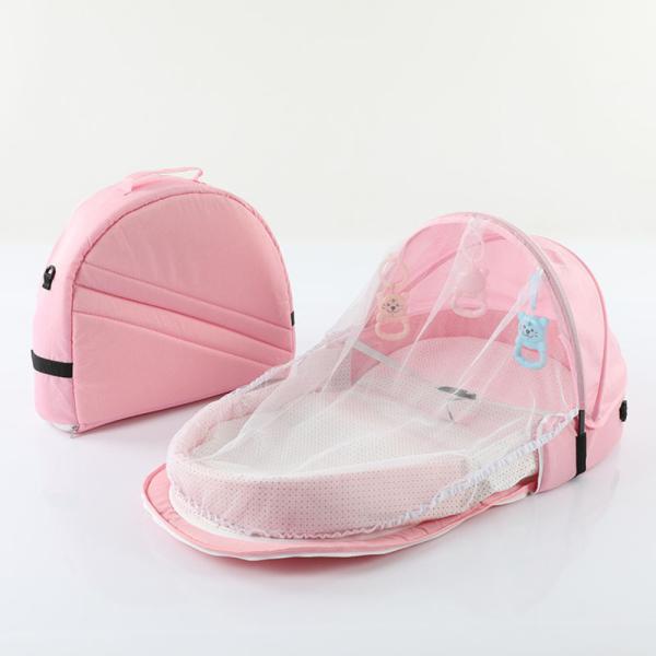 美品ベビーベッドインベッド 折りたたみ式ピンク Amazon.co.jp: 【保育士が監修】 ベッドインベッド ベビー お
