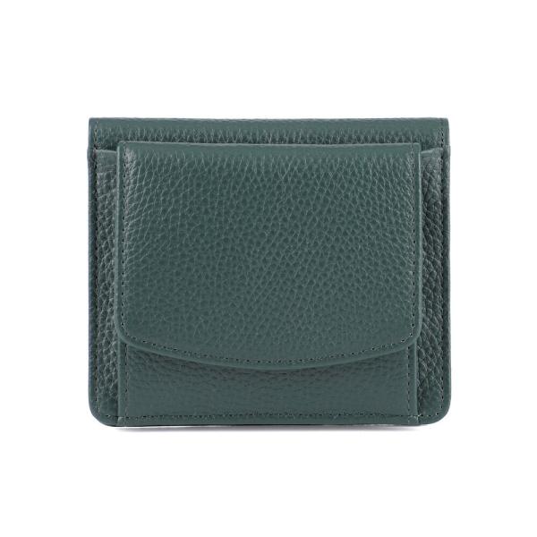 ☆ ダークグリーン LIZDAYS 二つ折りスリム本革財布 リズデイズ 二