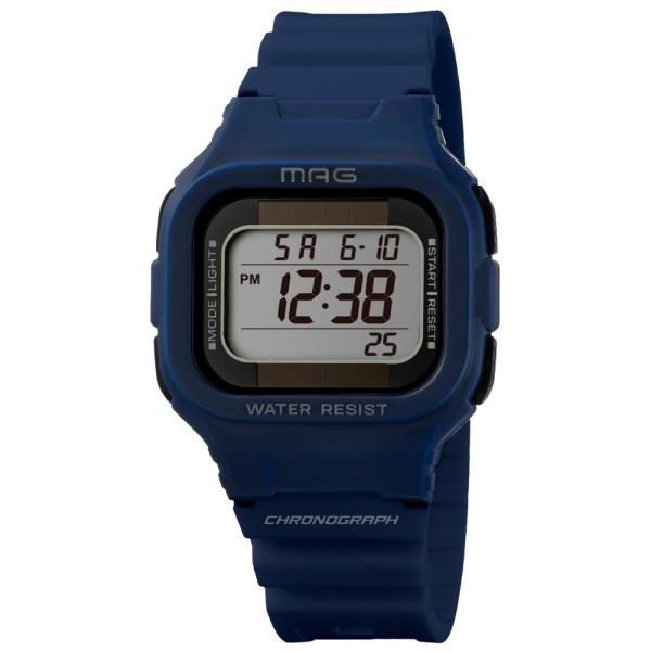 ☆ ネイビー MAGソーラーウォッチ ルクサー ソーラー 腕時計