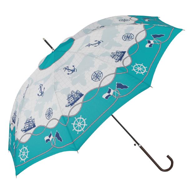 LADUREE ラデュレ 二本 雨傘 長傘 青 緑 60cm ポリエステル100 2本組