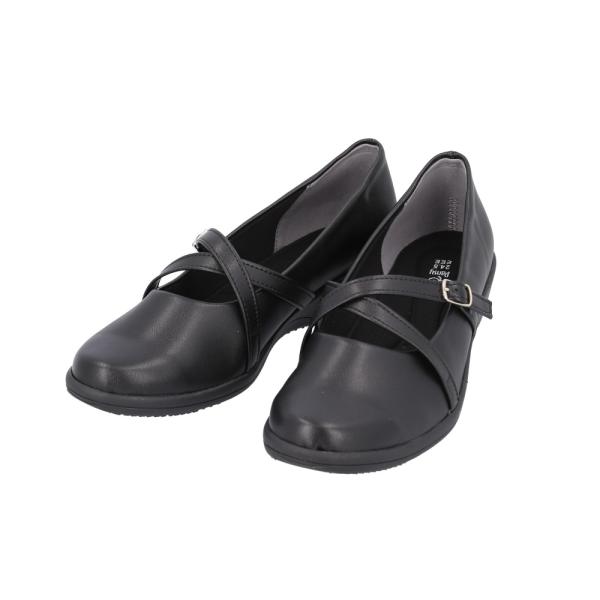 ☆ ブラック ☆ 24.5cm ☆ Pansy Office シューズ 4079 パンジー パンプス レディース 甲ストラップ シューズ 靴 くつ 女性 婦人