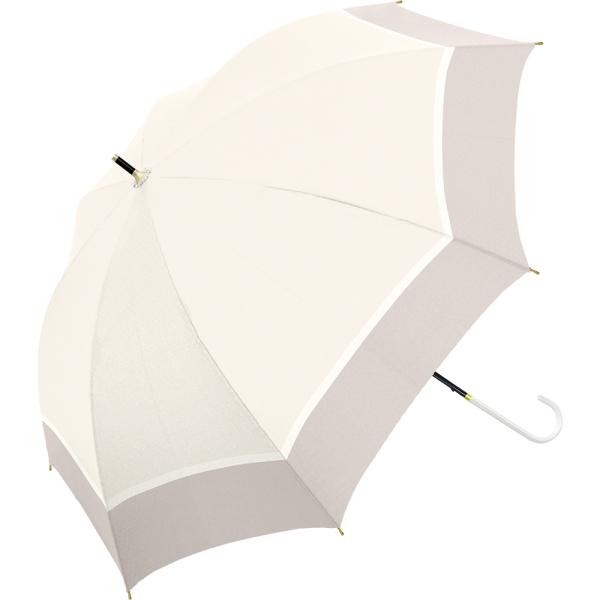 ☆ ペールトライカラー/SANDベージュ ☆ Parasol UV 晴雨兼用 傘 55cm parasol 傘 55cm 長傘 レディース 雨傘 日傘 晴雨兼用