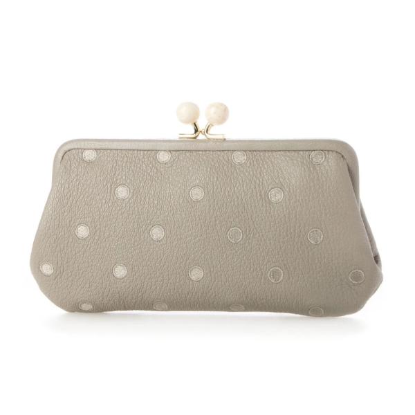 【美品】perche やぎ革　アクリル玉がま口長財布 かグレードット ☆ グレードット perche ペルケ アクリル玉がま口長財布 財布 08