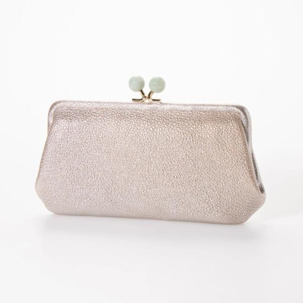☆ シルバーグリーン perche ペルケ アクリル玉がま口長財布 財布 08