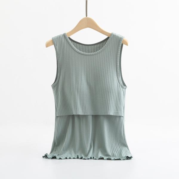 ★ グリーン ★ L ★ 授乳キャミソール pk99612 授乳服 インナー タンクトップ マタニティウェア 下着 肌着 アンダーウェア レディース