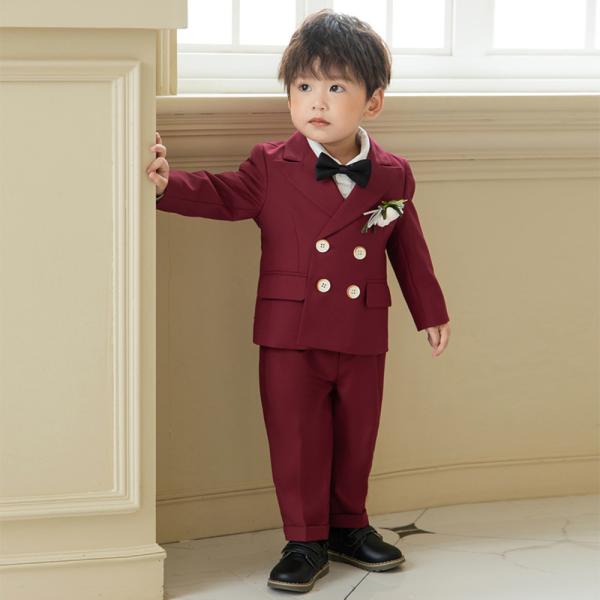 ☆ ワインレッド 140cm 男の子 フォーマルスーツ pkxt8870