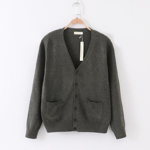 ☆ ダークグレー ☆ XSサイズ ☆ カーディガン pmyvest07 スクールカーディガン メンズ レディース 男子 女子 カーディガン 綿