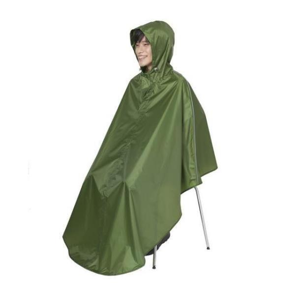 ☆ カーキ 車いす用カッパ 通販 車椅子用 ポンチョ レインポンチョ レインコート 防水 フード付き 雨具 着脱簡単 簡単装着 シンプル 雨合