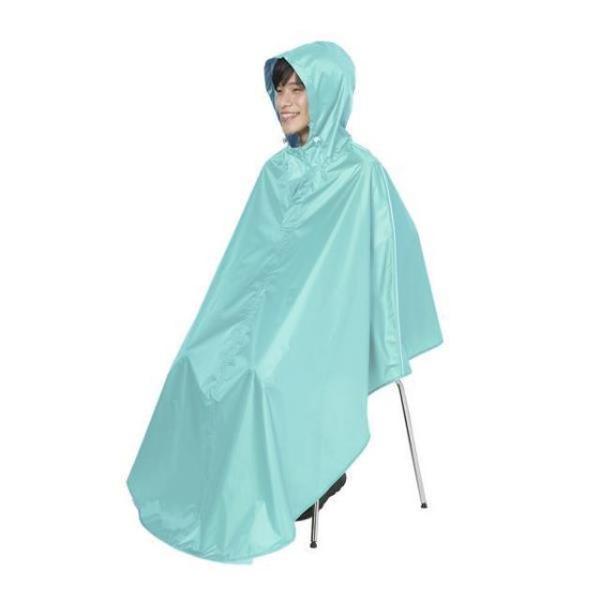☆ ターコイズ 車いす用カッパ 通販 車椅子用 ポンチョ レインポンチョ レインコート 防水 フード付き 雨具 着脱簡単 簡単装着 シンプル