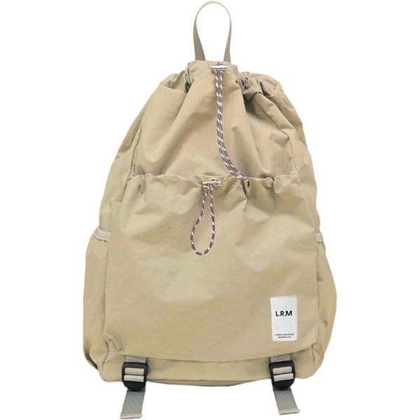 ☆ ライトベージュ ☆ L.R.M ドロスト巾着リュック LRM バッグ RK-1172 リュック ドロストバッグ リュックサック デイパック バックパック