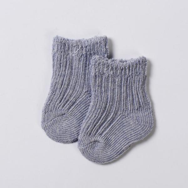 ☆ ブルー ボタニカルダイ オーガニックコットン ソックス[985023