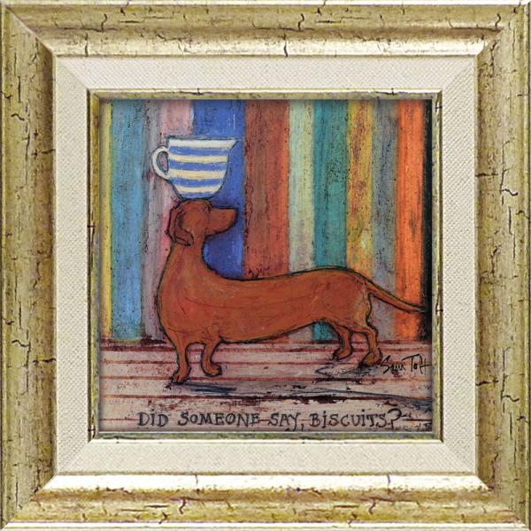 ☆ ビスケットって聞こえたよ ☆ SamToft サムトフト アートポスター サムトフト 絵画 約24cm × 24cm Sam toft アートフレーム おしゃれ