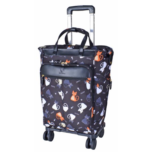 ☆ 猫柄 SAXON cue ショッピングキャリーバッグ 5237 ショッピング