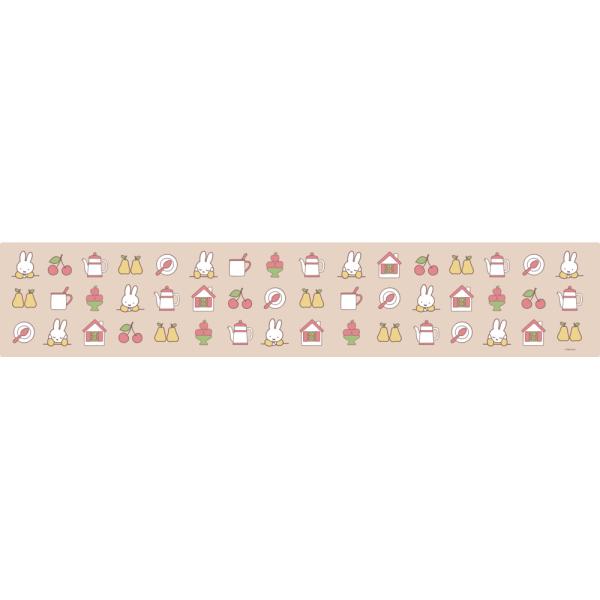 ☆ ミッフィー/アイコン ☆ キャラクター PVC ロングマット 45×240cm キッチンマット 拭ける 240 45×240cm フロアマット ロングマット
