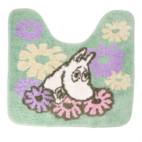 ☆ ムーミン/グリーンフラワーズ ☆ キャラクタートイレタリー 55×60cm トイレマット オシャレ 可愛い トイレ マット キャラクター 55×60