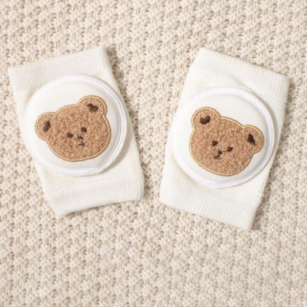 ☆ クマ ☆ タイプA ☆ ベビー 膝パッド サポーター 膝当て 刺繍 ykatbaby5168 膝当て ベビー 膝パッド 膝あて ひざあて ニーパッド