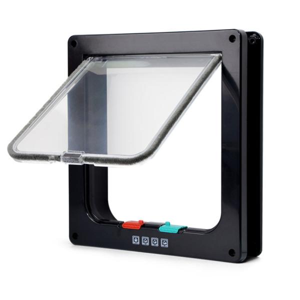 ☆ ブラック ☆ L ☆ キャットドア 開閉ロック機能付き ypet5059 キャットドア 開閉ロック機能付き ペットドア 出入口 出入り口 扉 ドア 壁