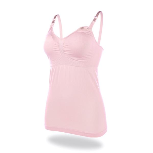 ☆ ピンク ☆ XXL ☆ 授乳キャミソール カップ付き おしゃれ ysma5515 授乳 キャミソール カップ付き 授乳キャミソール キャミ 授乳ブラ