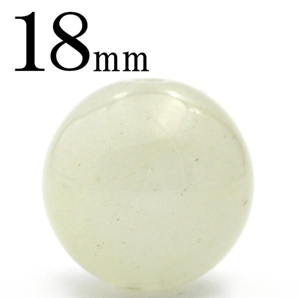Lucky365 1粒売り 3A級 リビアングラス 隕石 18mm 丸ビーズ 大玉