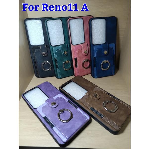 OPPO RENO11A レザー ウォレットフォルダ  カバー ケース
