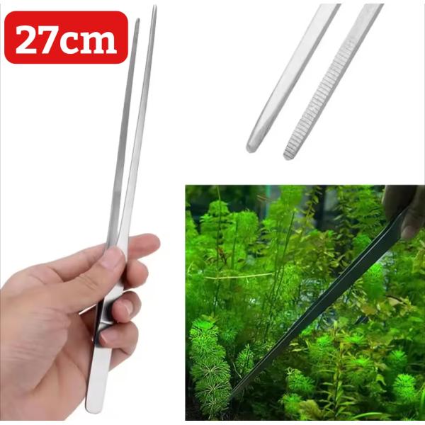 水草のお手入れや、爬虫類の餌やりなど、便利に使える27cm ロングタイプのピンセットです。先端エルボータイプとストレートタイプの2本セットです。※発送:クリックポスト（送料無料、到着目安2〜5日程度 土日祝日配達あり)＊アクアリウム ピンセ...