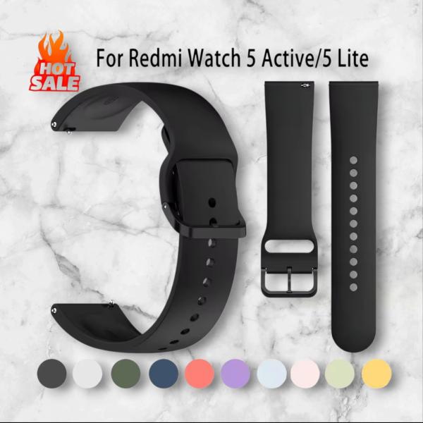 Redmi Watch 5 Active バンド シリコン シャオミ レッドミ ウォッチ 5 アクティブ ベルト 交換バンド 22mm スポーツベルト レディース メンズ 軽量 替えベルト