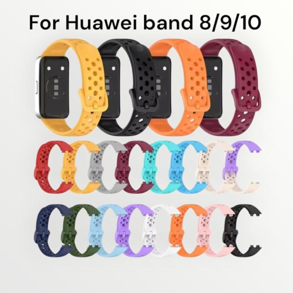 HUAWEI Band 8 9 10 交換ベルト バンド シリコン 通気性 スポーツ ベルト 交換バンド 柔らかい 軽量 HUAWEI バンド 交換 互換品 おしゃれ スマートウォッチ用010